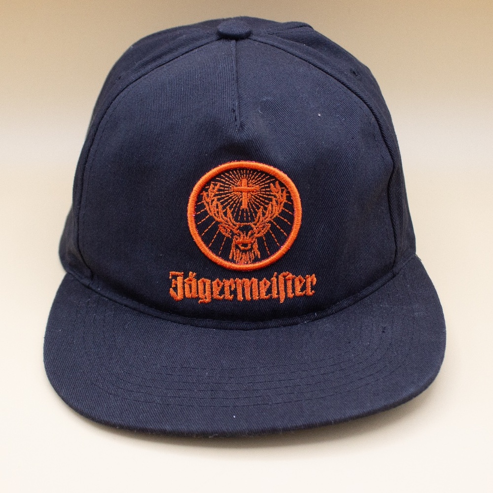 Jagermeister Black Flatbill Snap Tab Closure Men's Size OSFM